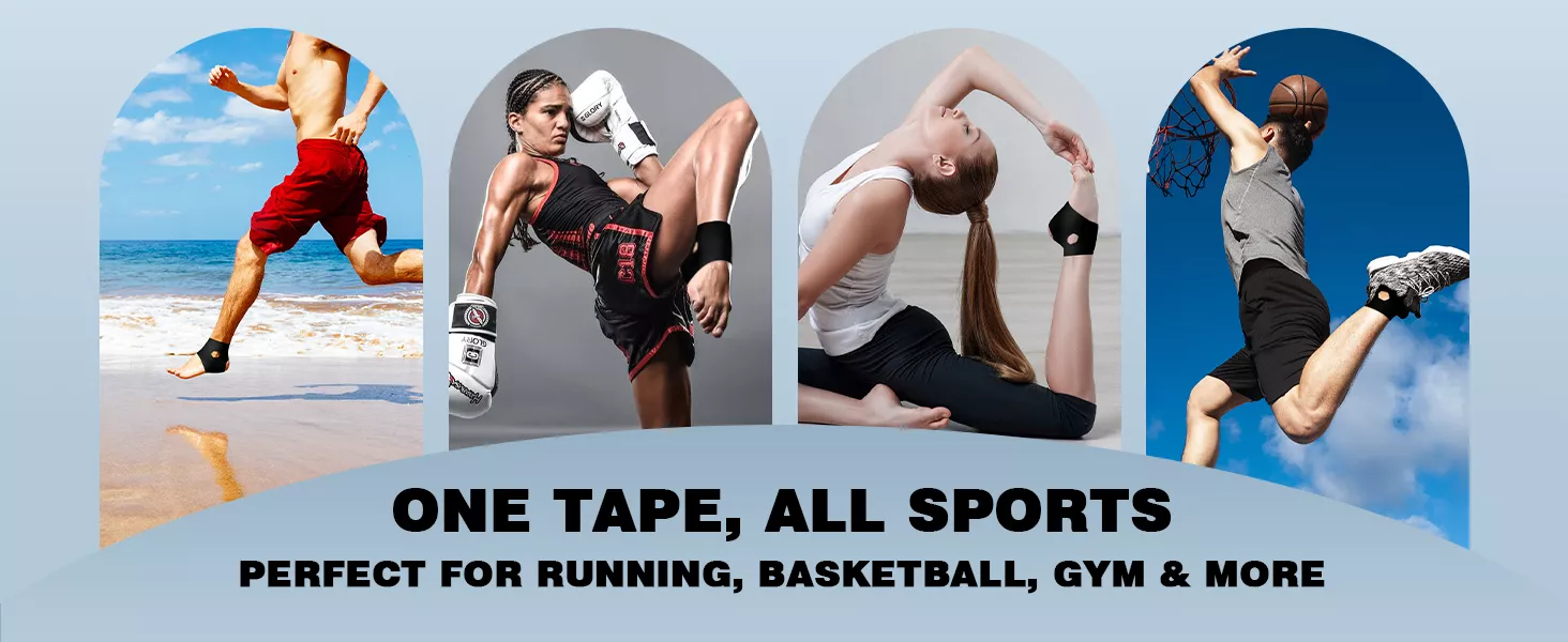 KTQUICK Ankle Support Tape  
KTQUICK Gym Tape
Running Tape
Weightlifting Tape
Yoga Tape
 Soccer Tape
Outdoor Sports