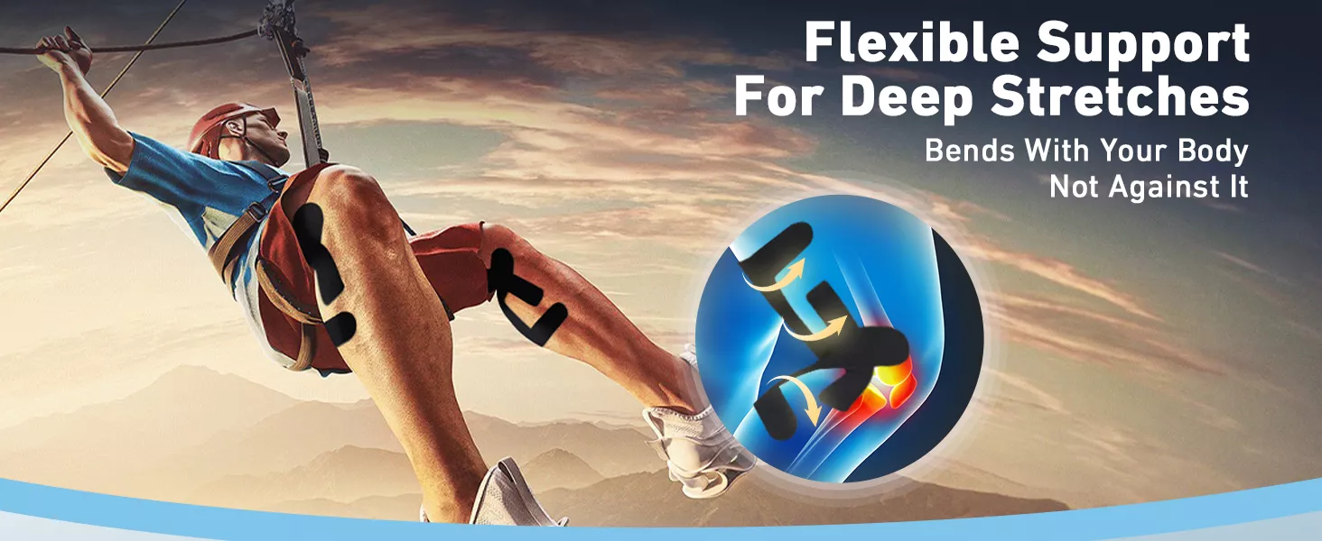 pre-cut knee tape kinesiology tape for knee pain runner‘s knee tape knee support tape pre-cut