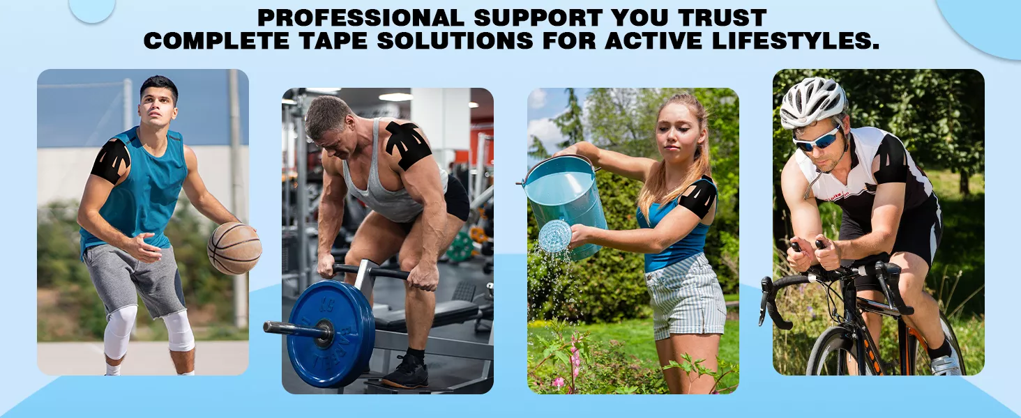 KTQUICK Shoulder Support Tape
KTQUICK Kinesiology Tape
KTQUICK Muscle Tape
Tennis Tape
Golf Tape
Workout Recovery